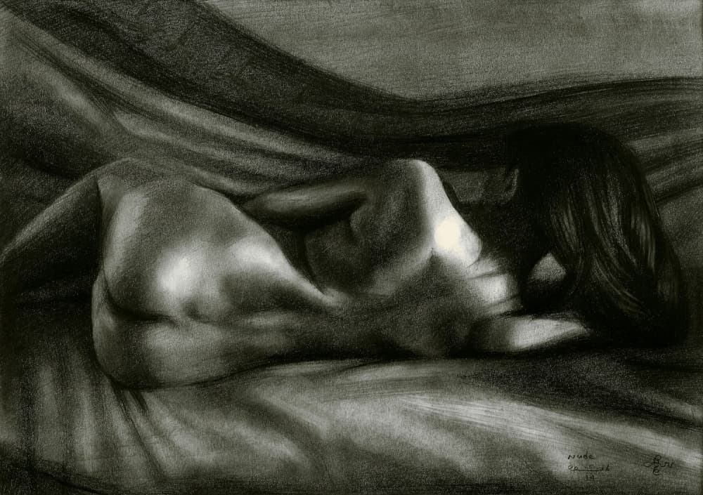 Artistic nude - 25-03-16 by Corné Akkers — canvas wall art