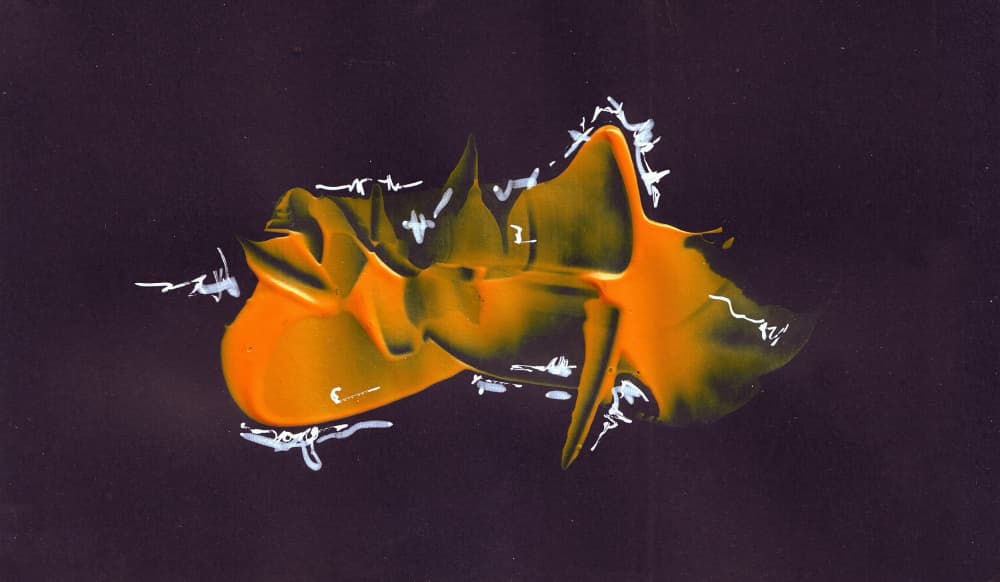 Vibrant Orange Abstract Flow by Rafal Kulik — canvas wall art