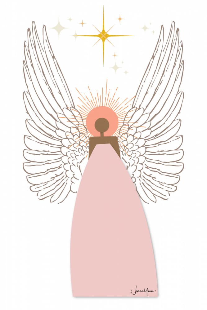 Celestial Pink Angel by Jemma Morris — canvas wall art