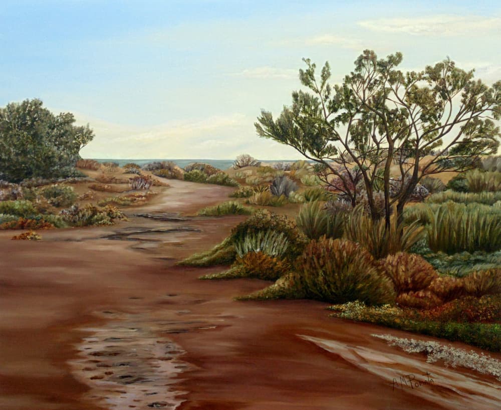 Winding Coastal Path by Angeles M. Pomata — canvas wall art