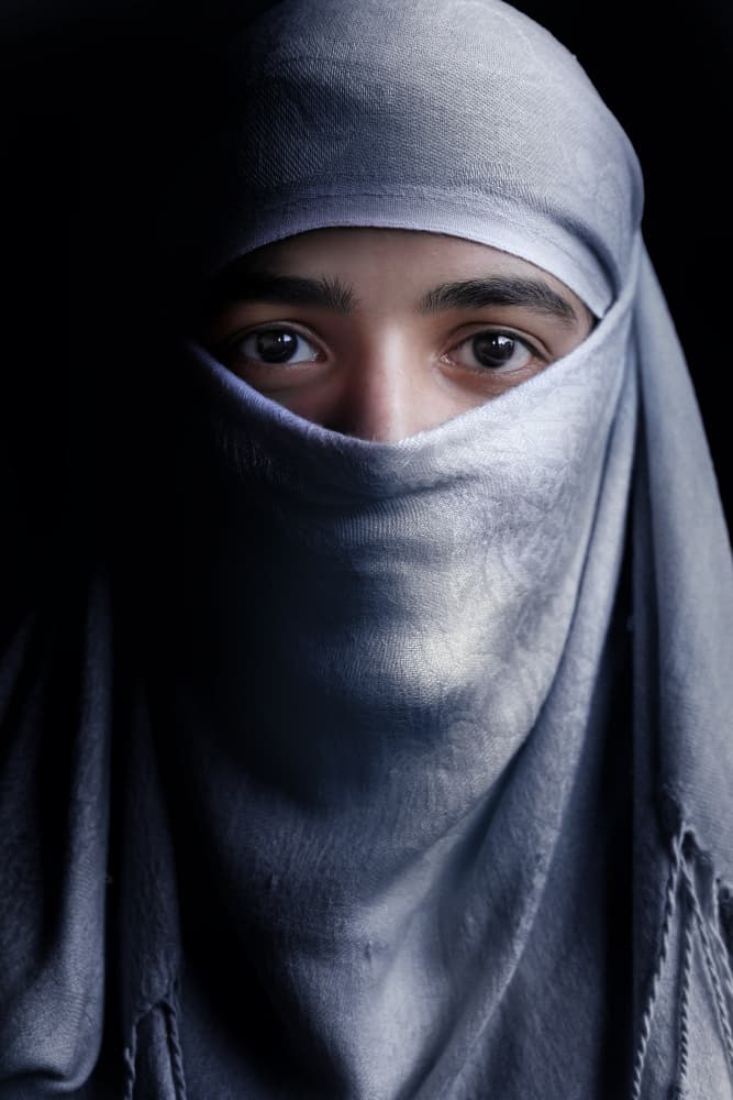 Mysterious Veiled Eyes by Tommaseo Gregorio — canvas wall art