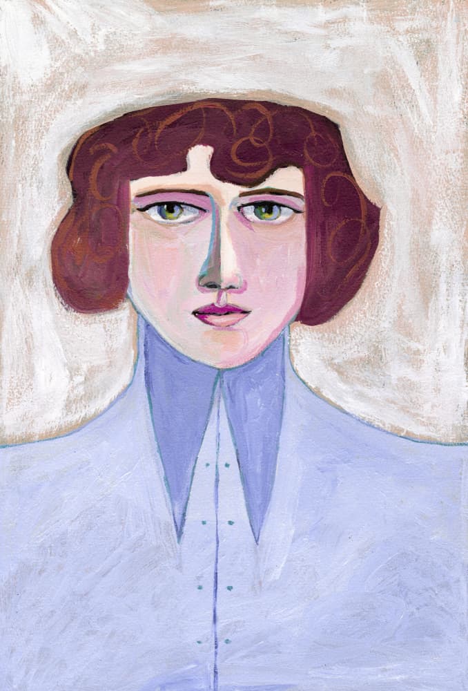 Modern Stylized Portrait by Sharyn Bursic — canvas wall art