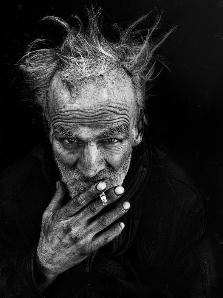 Weathered Man's Gaze by Todor Tanev — canvas wall art
