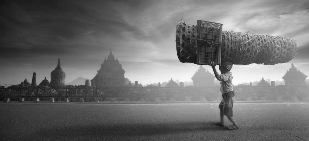 Borobudur Morning Journey by Hari Sulistiawan — canvas wall art