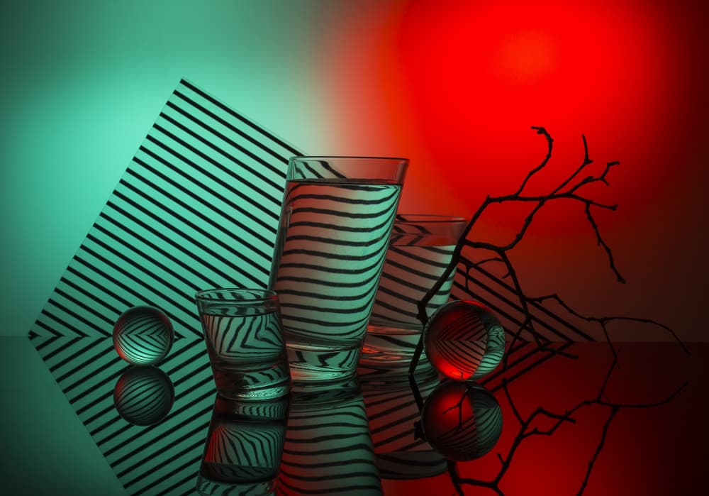 Vibrant Glass Refractions by Evgeniy Popov — canvas wall art