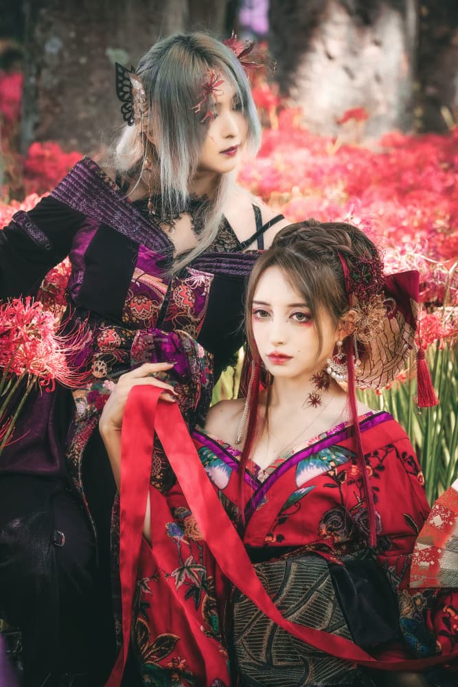 Red Spider Lily Fantasy by KOIKI — canvas wall art