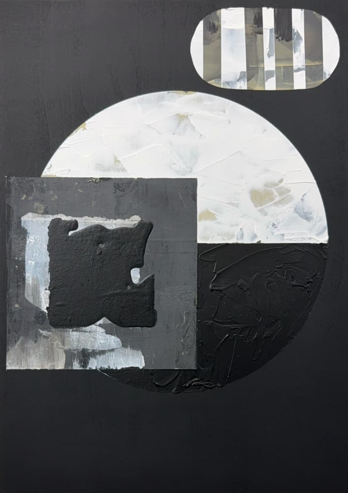 Abstract Geometric Contrast by David Galan — canvas wall art