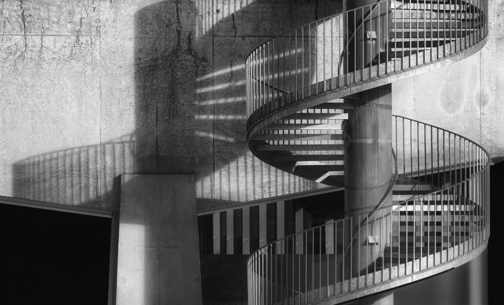 Spiral Concrete Shadows by Lotte Grønkjær — canvas wall art