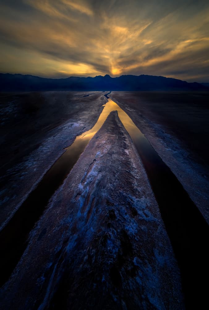 Golden Valley Path by Yuan Su — canvas wall art