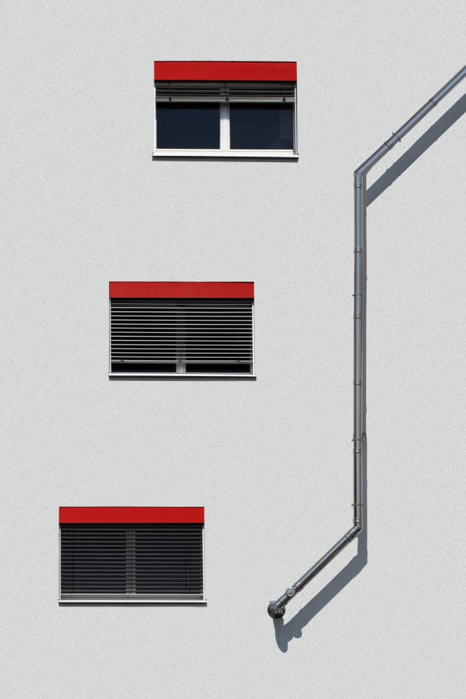 Geometric Red Windows by Streiff Marcel — canvas wall art