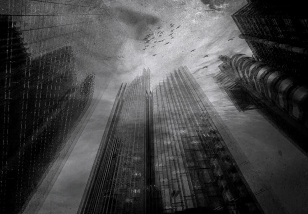 Gritty City Sky by Robert Fabrowski — canvas wall art