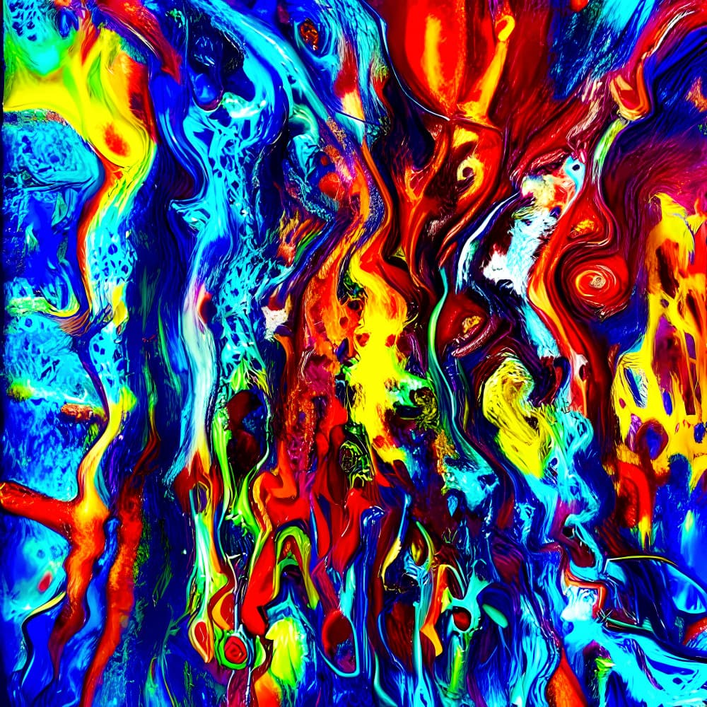 Colorful Abstract Flow by mnemonixART — canvas wall art