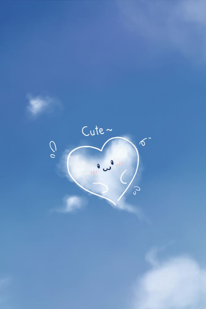 Cute Cloud Heart by Xuan Thai — canvas wall art