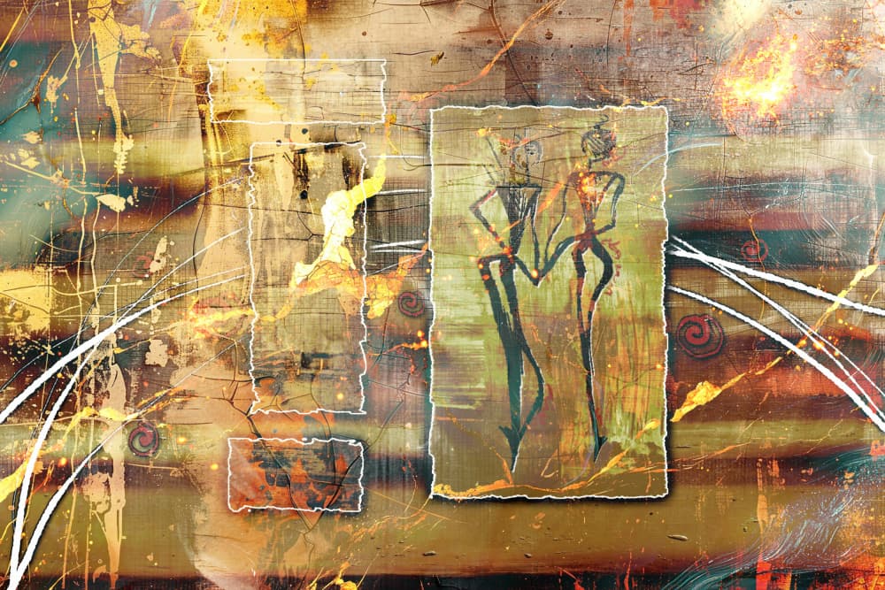 Tribal Spirit Dancers by Rafal Kulik — canvas wall art