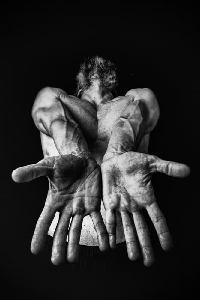 Powerful Open Hands by Afshin Saeidinia — canvas wall art