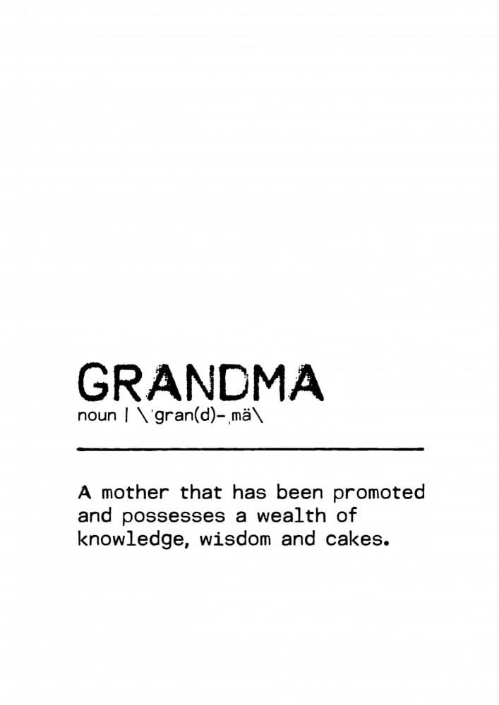 Funny Grandma Definition by Orara Studio — canvas wall art