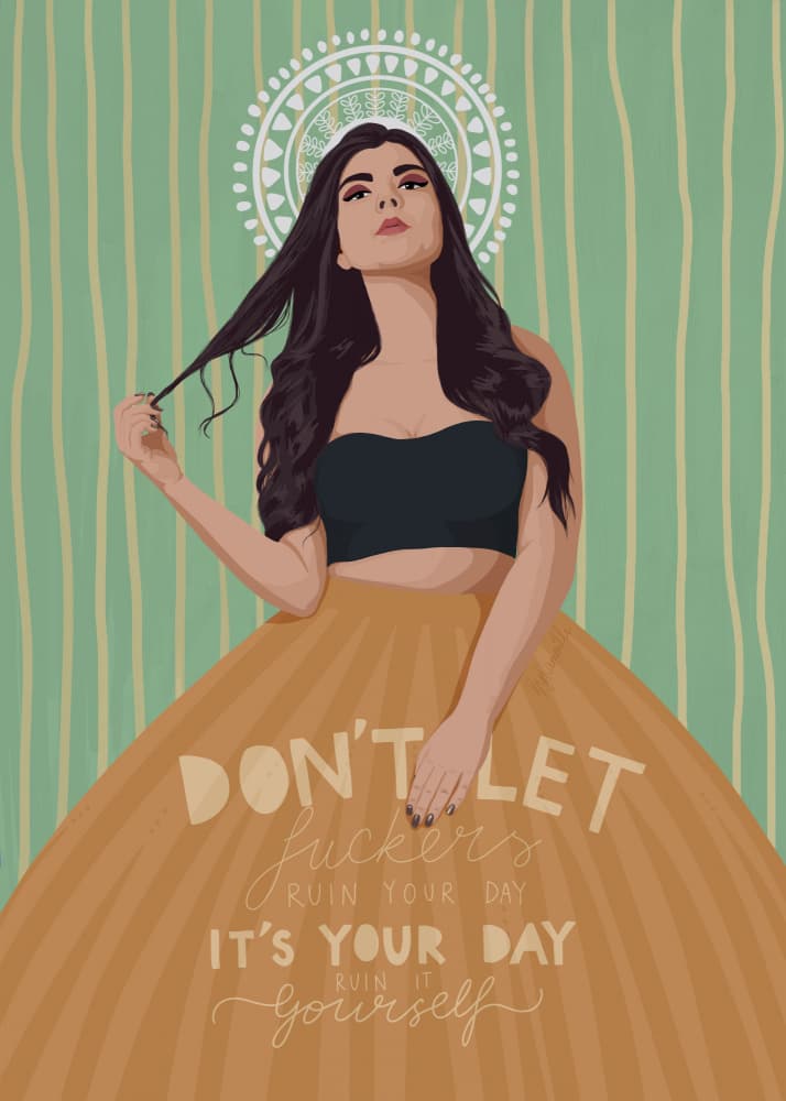Sassy Quote Woman by ByKammille — canvas wall art