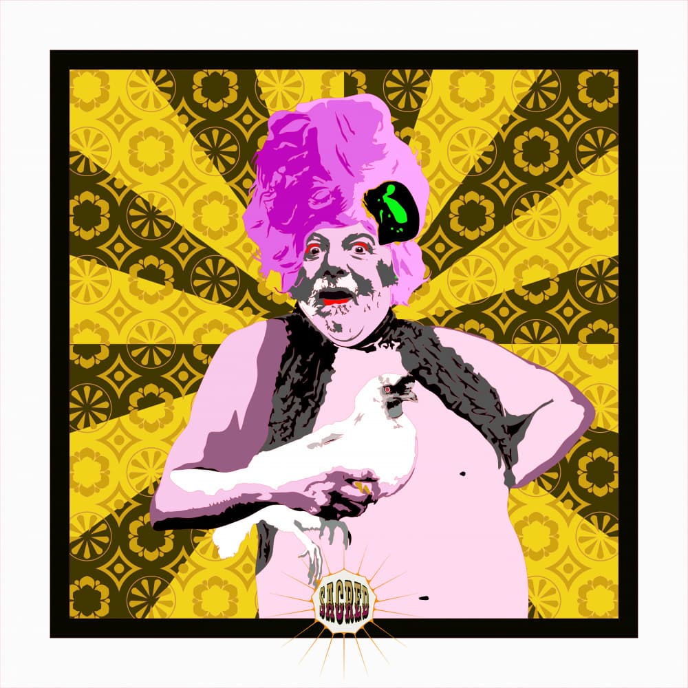 Eccentric Pink Hair Portrait by andrea de ranieri — canvas wall art