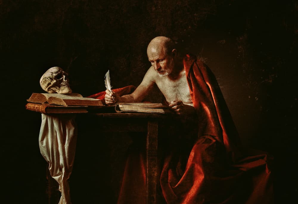 Pensive Scholar by mario lotzin / uwe friessner — canvas wall art