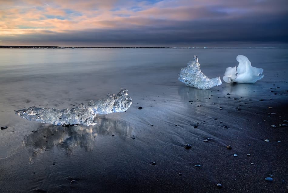 Shimmering Ice on Sand by Amnon Eichelberg — canvas wall art