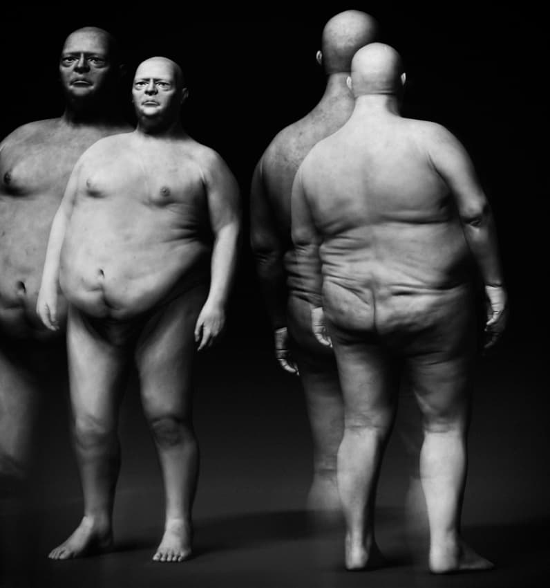 Overweight Male Nudes by Holger Droste — canvas wall art