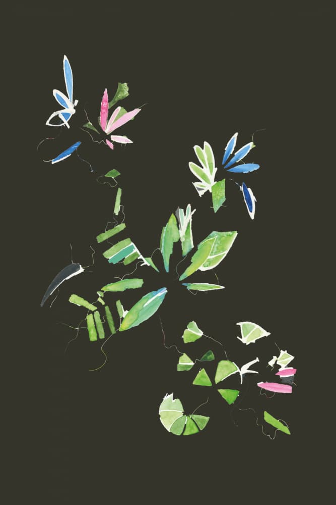 Vibrant Abstract Leaves by Alexandra Weise — canvas wall art