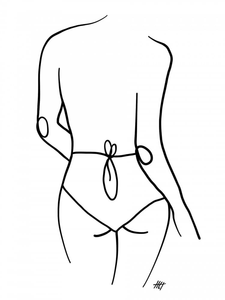 Elegant Back Line Art by Hanna Lee Tidd — canvas wall art
