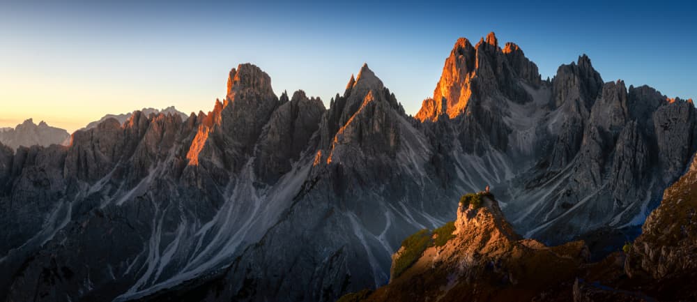 Golden Hour Peaks by Bing Li — canvas wall art
