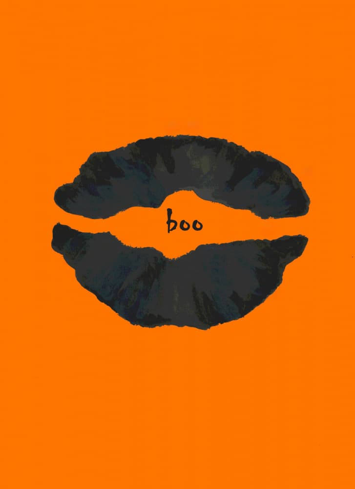 Halloween Boo Lips by Lori Ann Folz — canvas wall art