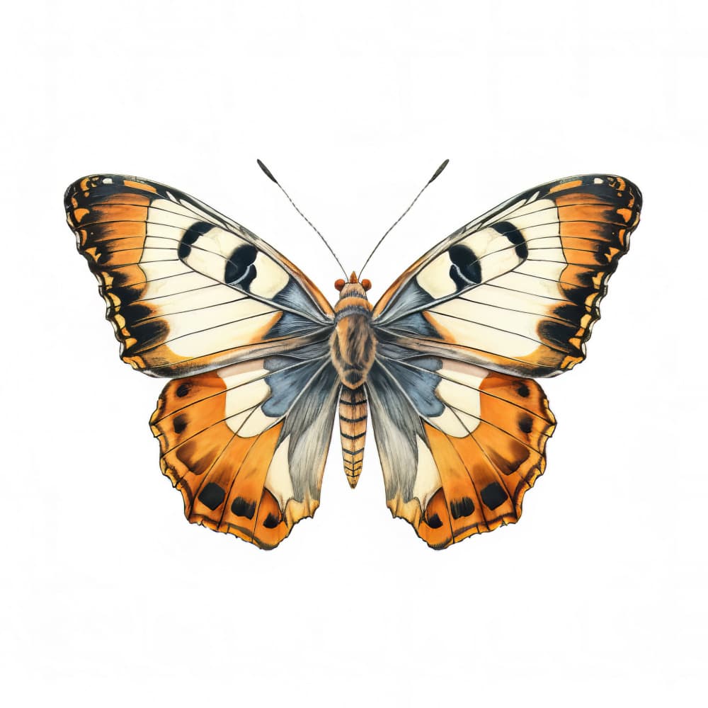 Vibrant Orange Butterfly by Bilge Paksoylu — canvas wall art