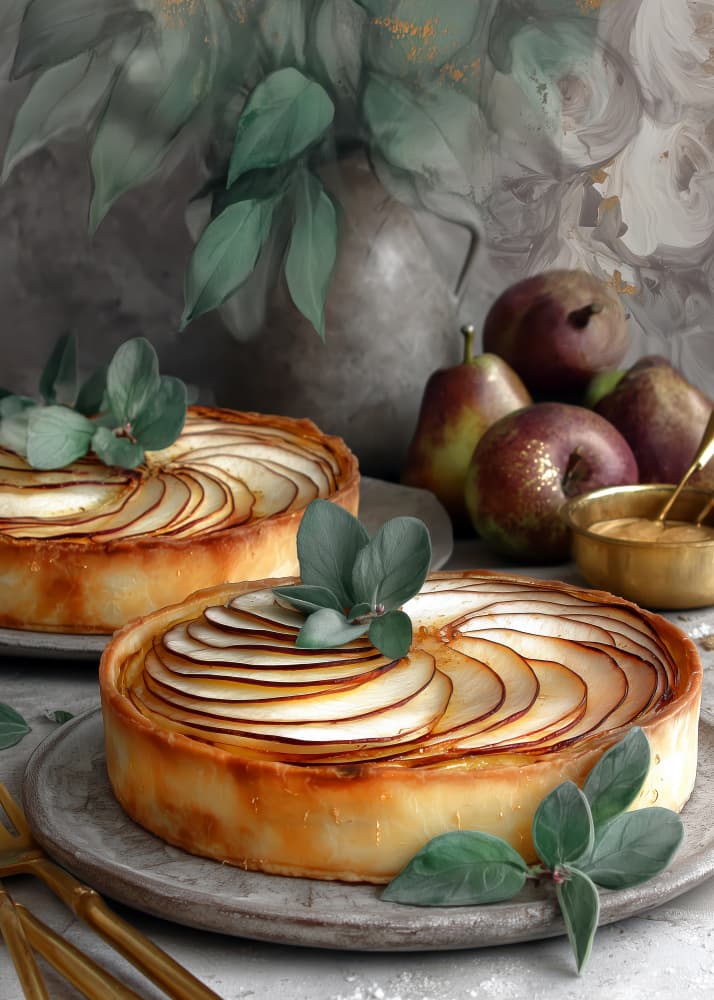 Autumn Pear Tarts by Justyna Jaszke — canvas wall art