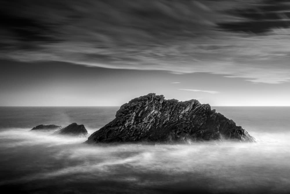 Misty Sea Stacks by av peteghium — canvas wall art