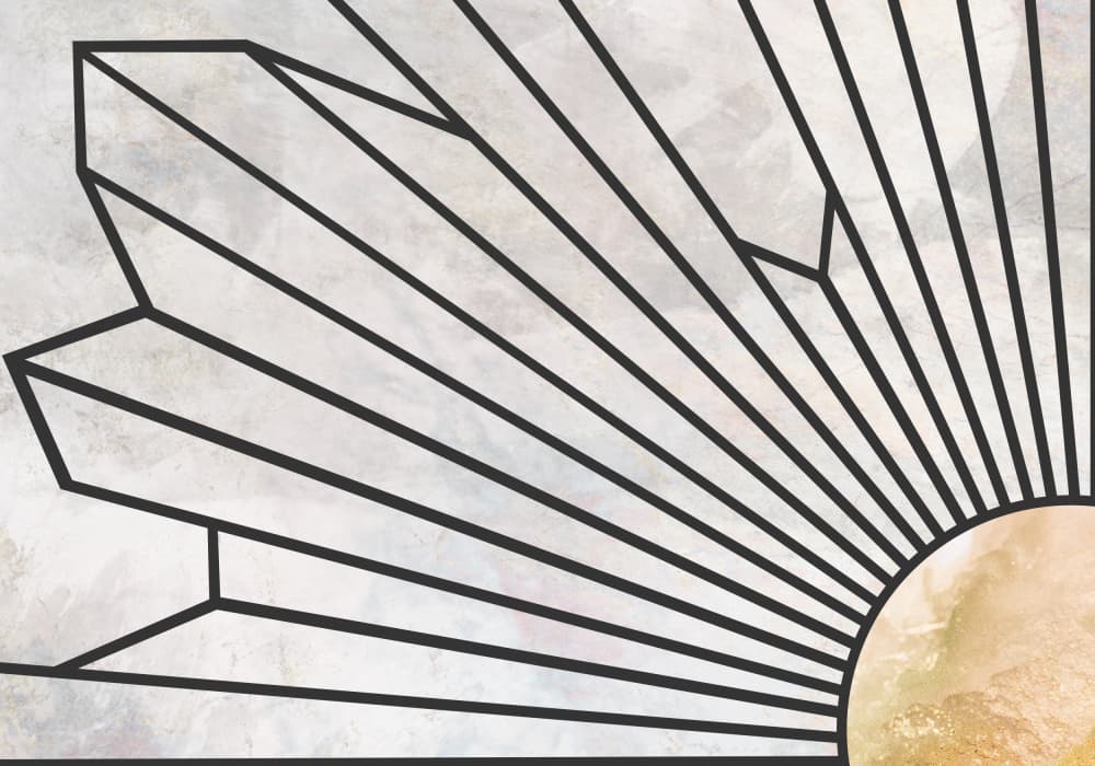 Geometric Sunburst by Sarah Manovski — canvas wall art
