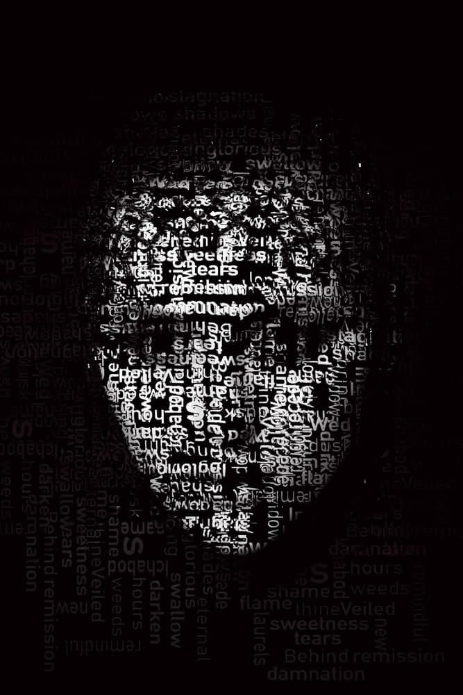 Typographic Face Art by Ruslan Bolgov — canvas wall art