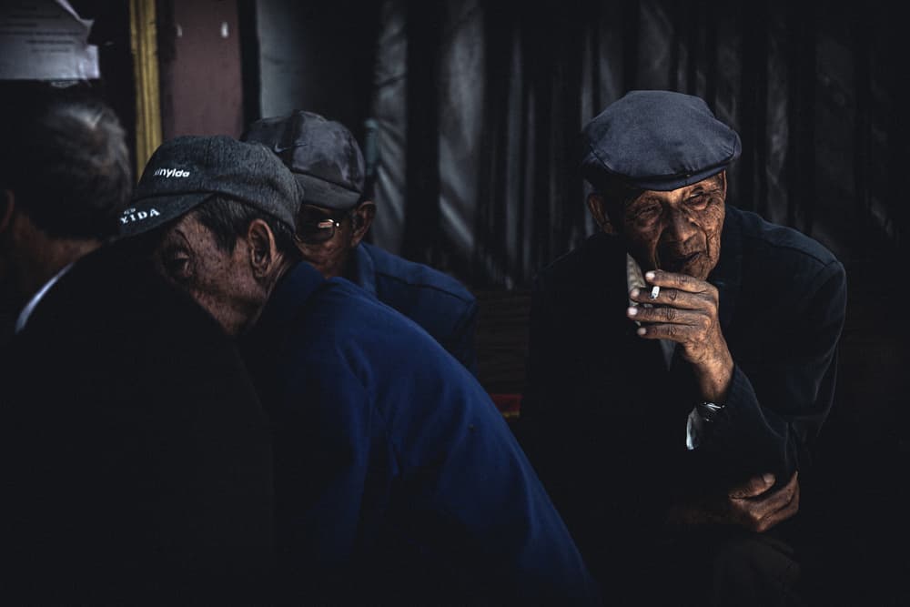 Pensive Old Man Smoking by Marco Tagliarino — canvas wall art