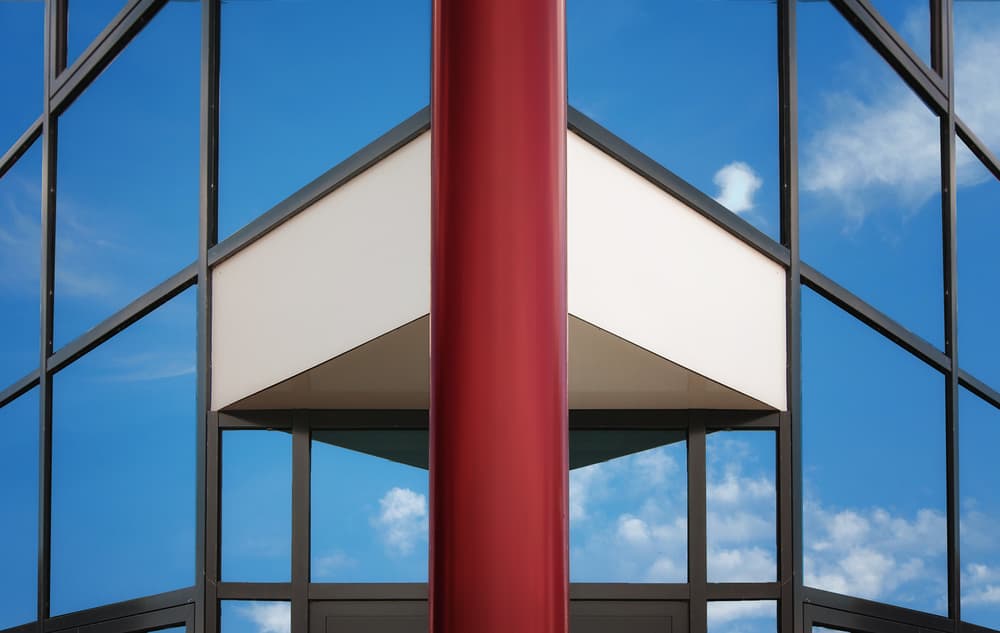 Blue Sky Red Column by Henk van Maastricht — canvas wall art