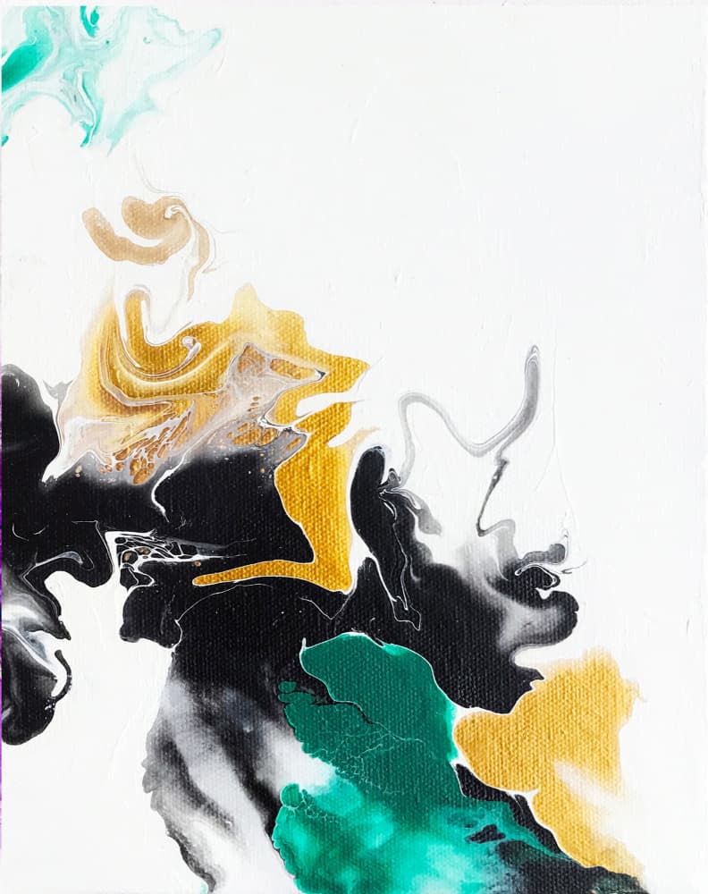 Golden Fluidity by Alyson Storms — canvas wall art