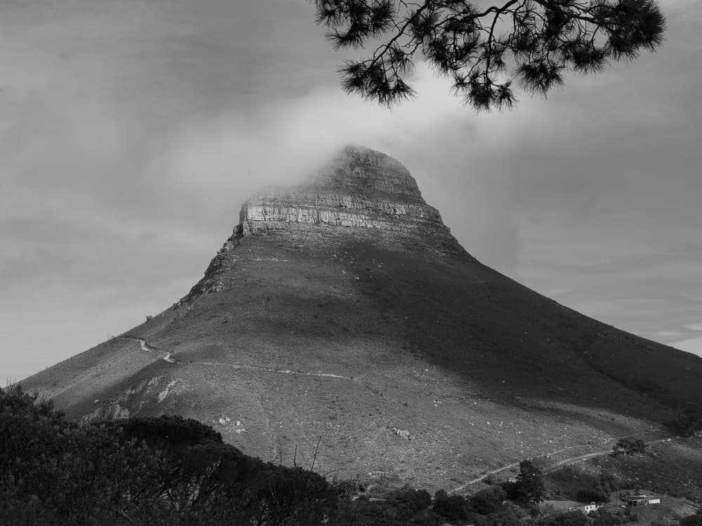 Lion's Head Misty Peak by Thabiet Kamaldien — canvas wall art
