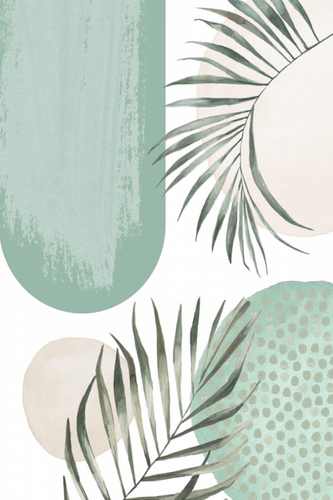 Tropical Abstract Shapes by Sally Ann Moss — canvas wall art