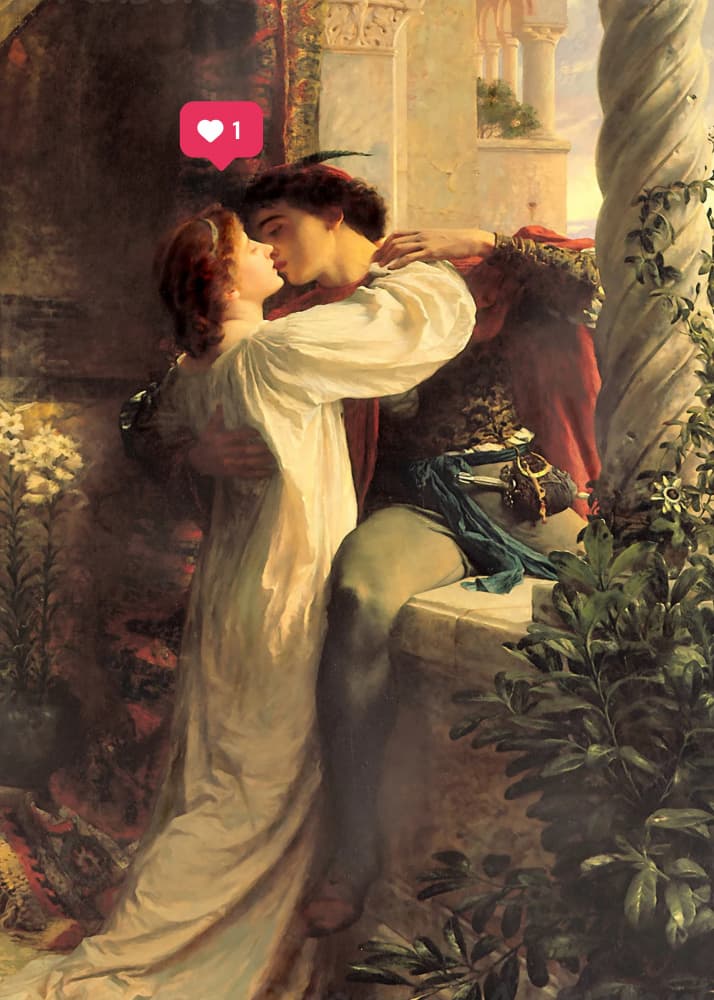 Secret Balcony Kiss by The Art Concept — canvas wall art