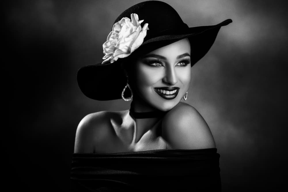 Glamorous Woman In Hat by Peppe Tambè — canvas wall art