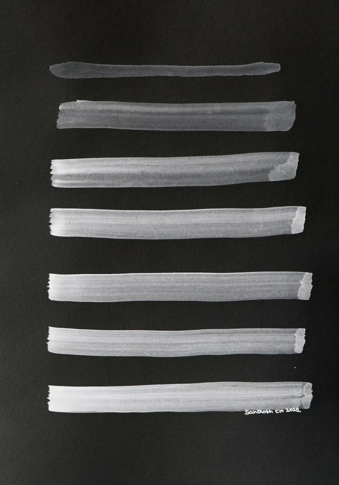 Minimalist White Strokes by Santhosh ch — canvas wall art