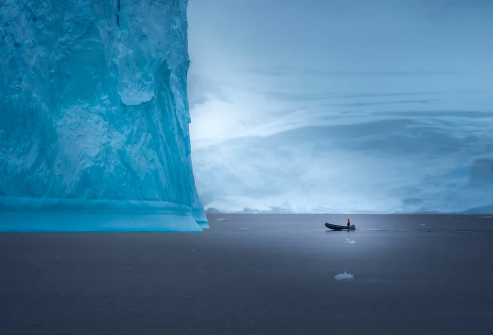 Giant Blue Iceberg by John-Mei Zhong — canvas wall art