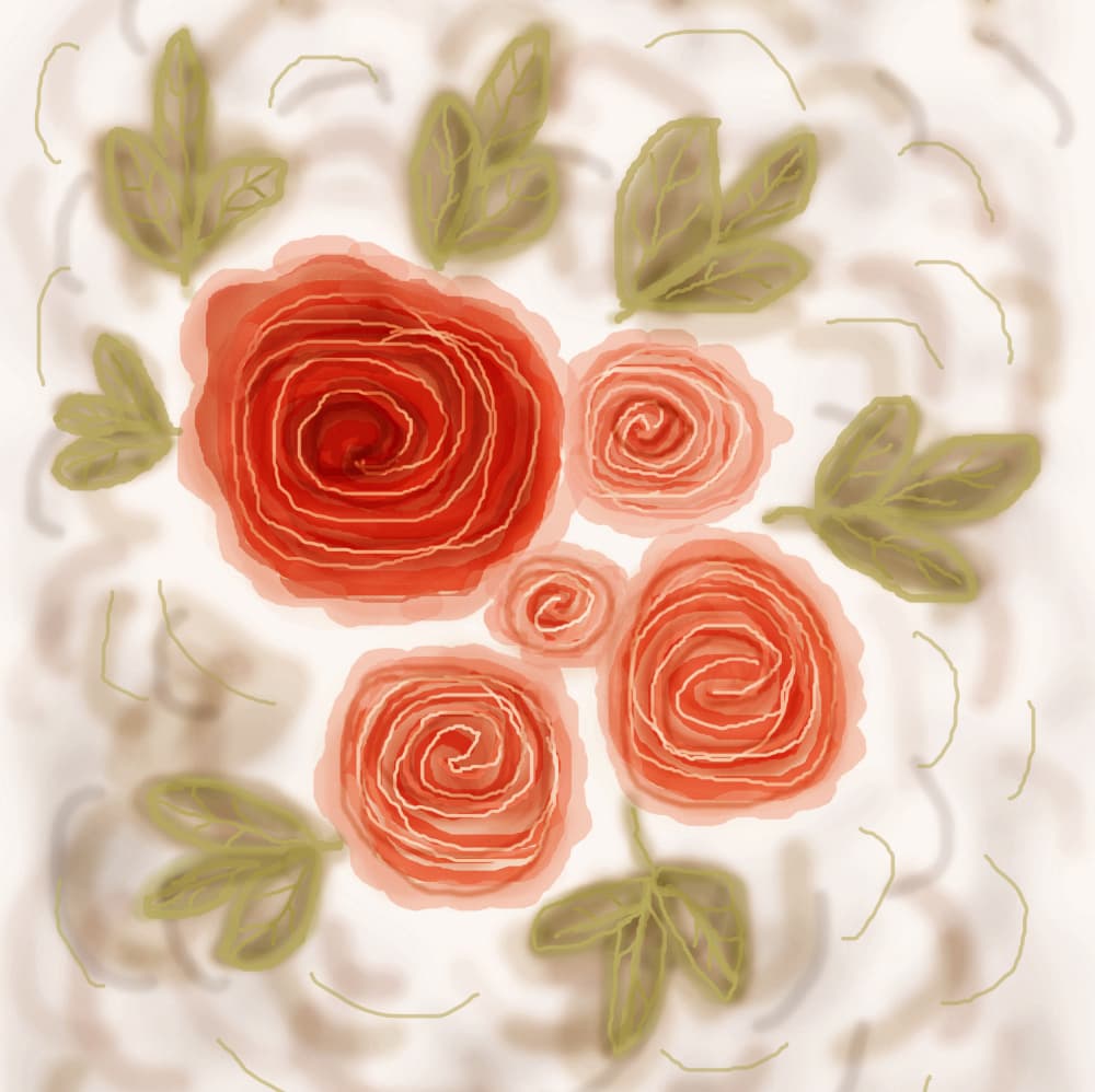 Soft Rose Bouquet by Christina Sillen — canvas wall art