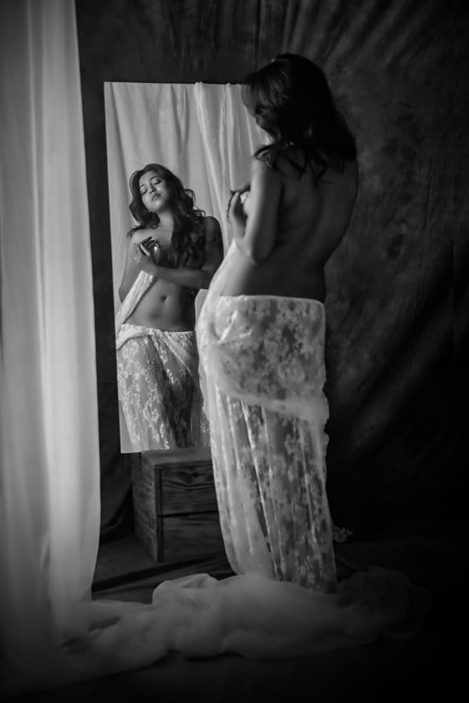 Self Reflection in Lace by PARTHA BHATTACHARYYA — canvas wall art