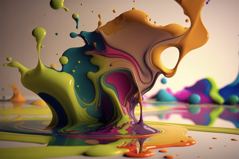 Vibrant Paint Splash by Bernardine de Laat — canvas wall art