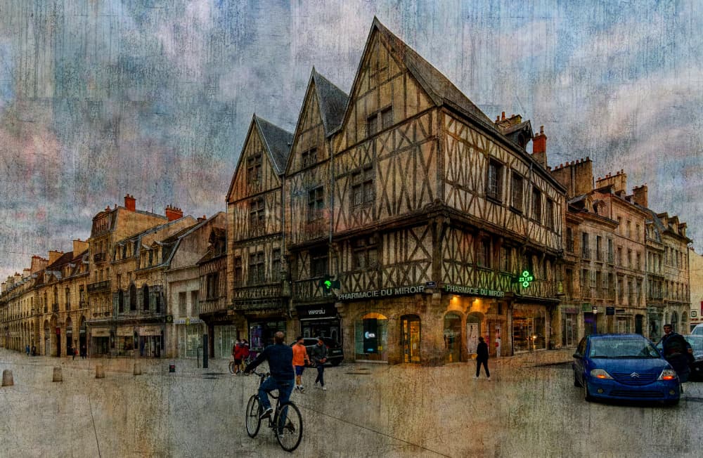 Historic European Street Corner by Isabelle DUPONT — canvas wall art