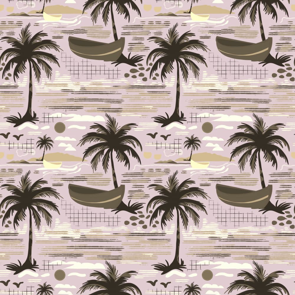 Tropical Beach Pattern by Josie George — canvas wall art