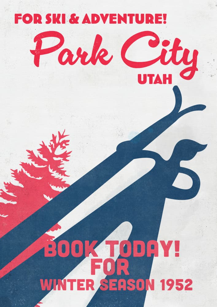 Vintage Park City Ski by Nicholas — canvas wall art