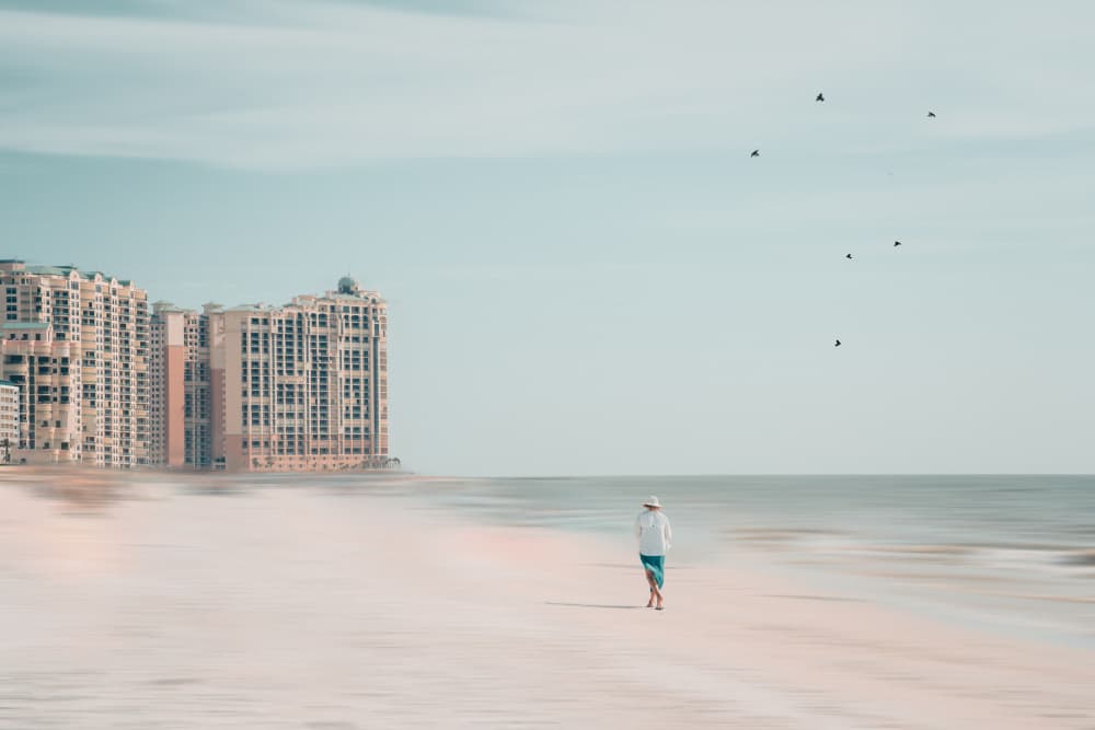 Coastal City Beach Walk by Cindy Liu — canvas wall art